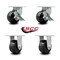 Service Caster 6 Inch Extra Heavy Duty Phenolic Wheel Swivel Caster Brakes 2 Rigid SCC, 2PK SCC-KP92S630-PHR-SLB-2-R-2 - alternate 1